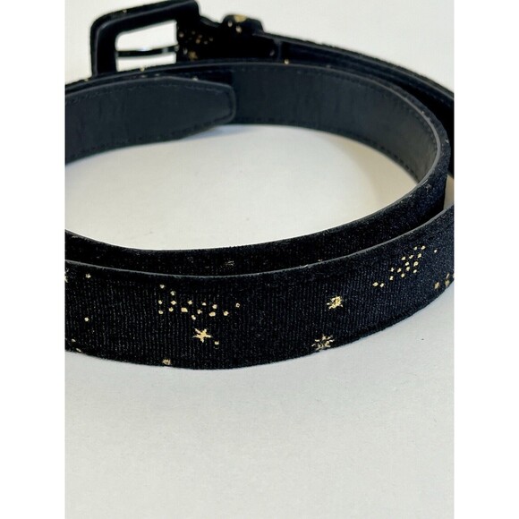 Urban Outfitters Belt Black Velvet  With Gold Constellation Pattern Womans Sz Sm - Picture 5 of 11